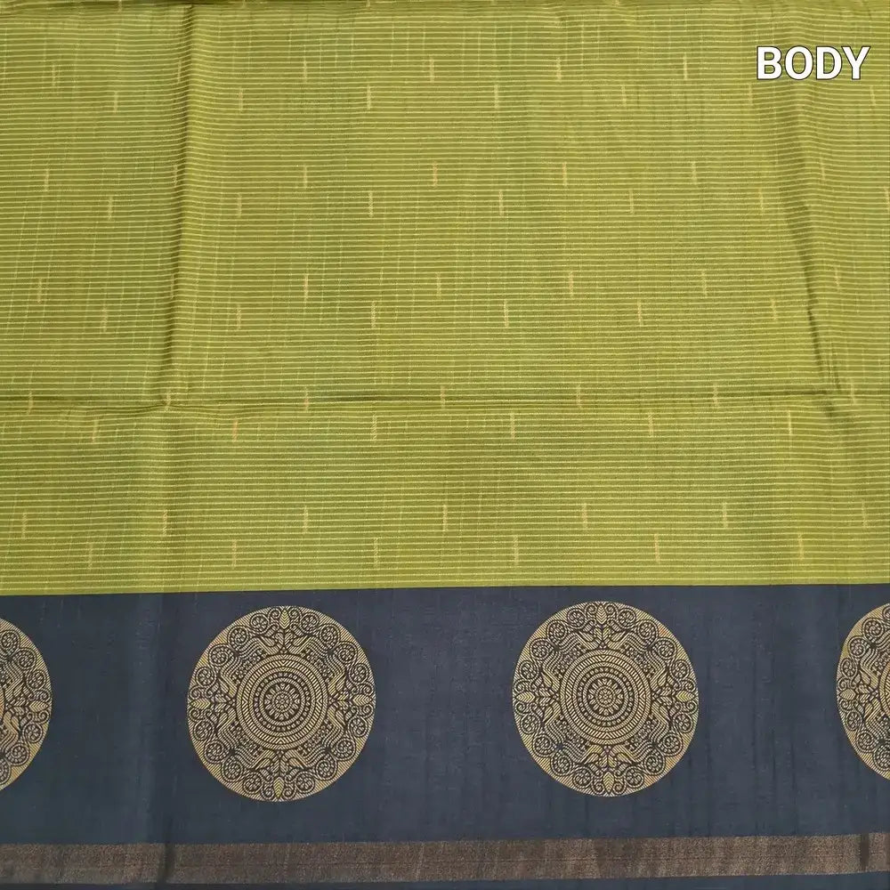 Mossy green fancy chappa silk saree ns216-Neidhal