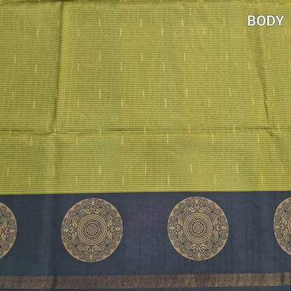 Mossy green fancy chappa silk saree ns216-Neidhal