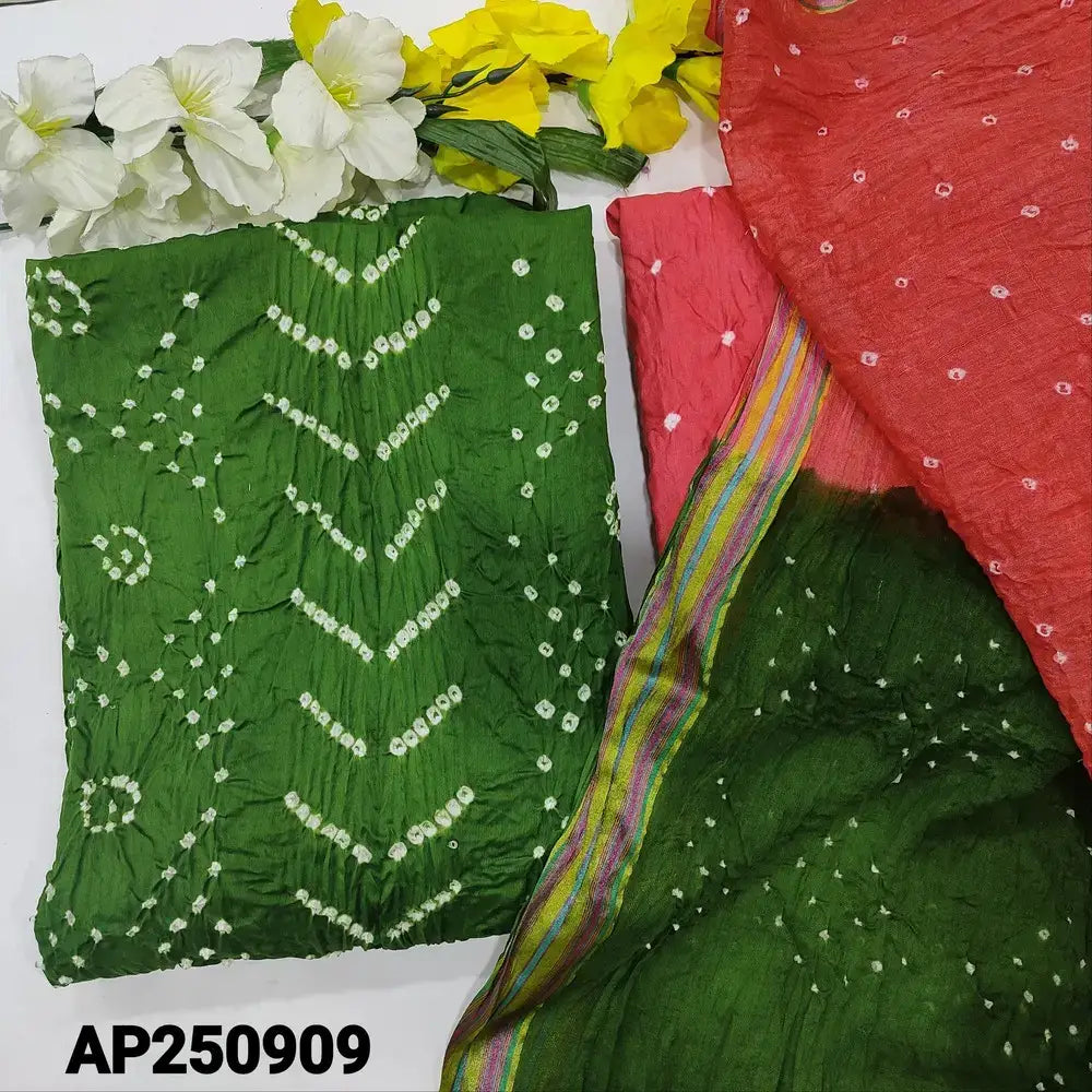 Mossy green original wax batik cotton salwar material ap250909-Neidhal
