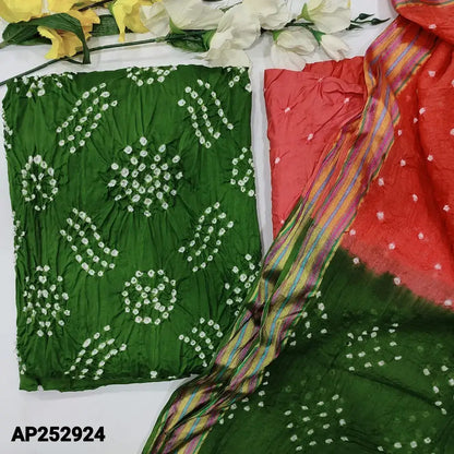 Mossy green original wax batik cotton salwar material ap252924-Neidhal