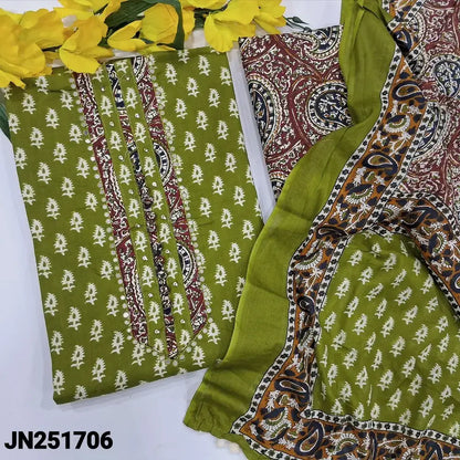 Mossy green printed soft cotton salwar material jn251706-Neidhal