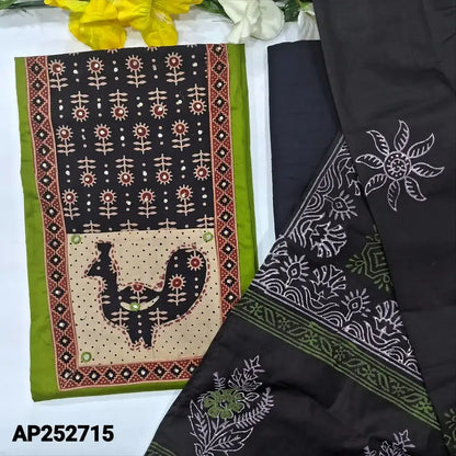 Mossy green satin cotton salwar material ap252715-Neidhal