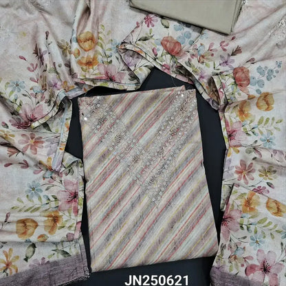 Multi color lehariya printed tussar silk cotton salwar material jn250621-Neidhal