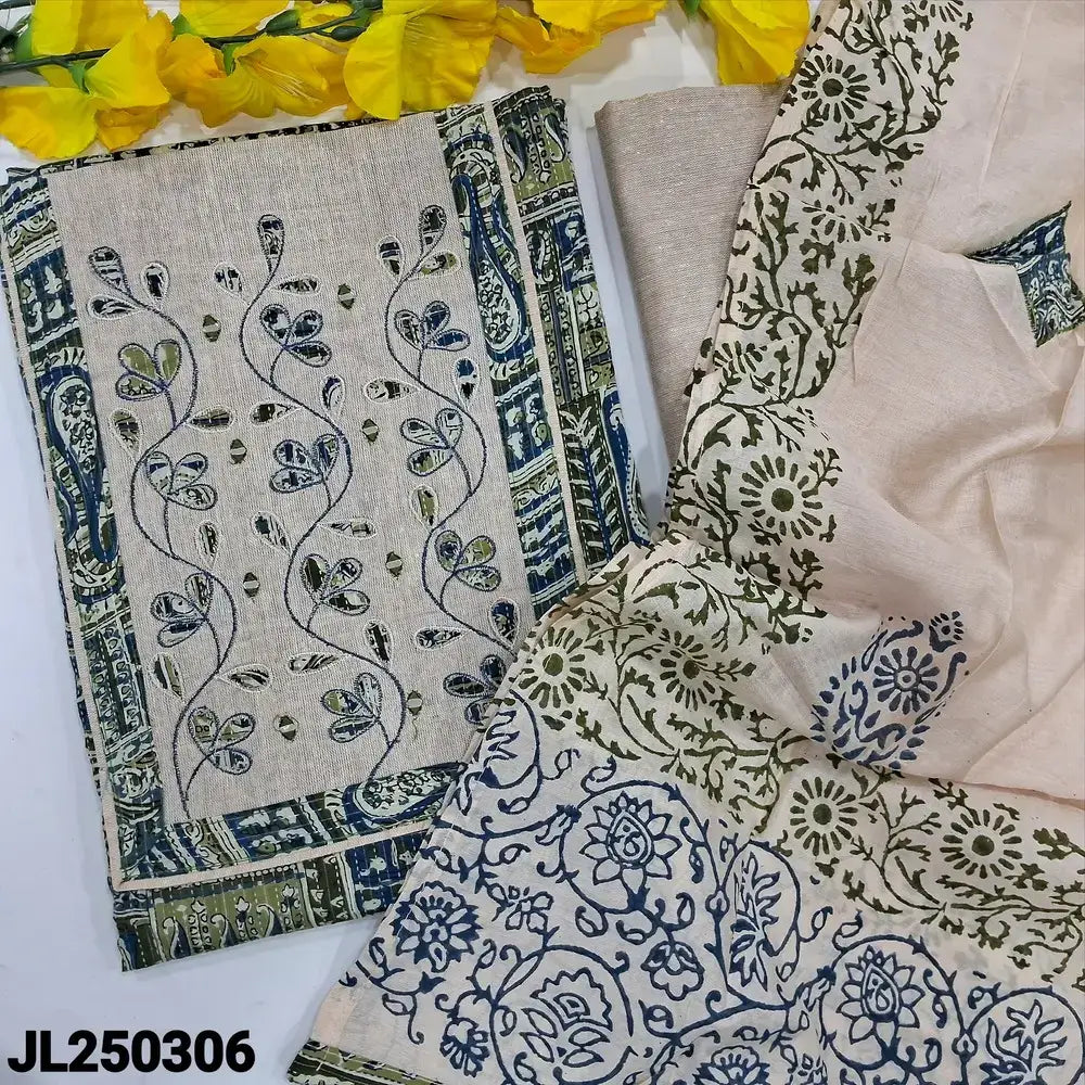 Multi color pure kantha cotton salwar material jl250306-Neidhal