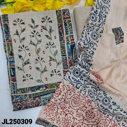 Multi color pure kantha cotton salwar material jl250309-Neidhal