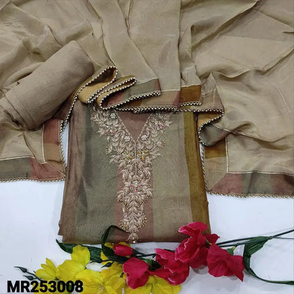 Multi color tissue organza silk salwar material mr253008-Neidhal