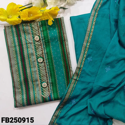 CODE FB250915: Multi color vertical printed premium satin cotton unstitched salwar material fancy buttons
