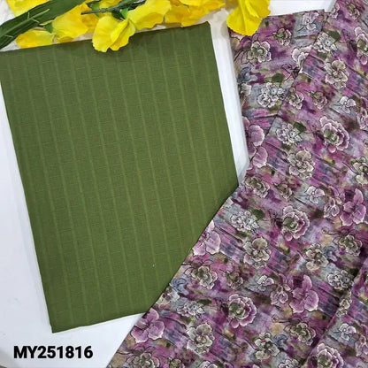 Olive green jakard cotton salwar material my251816-Neidhal