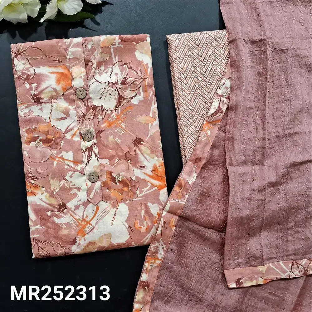 Onion pink abstract printed liquid fabric salwar material mr252313-Neidhal