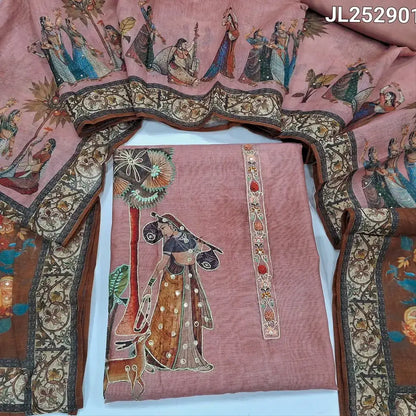 Onion pink digital printed silk cotton salwar material jl252901-Neidhal