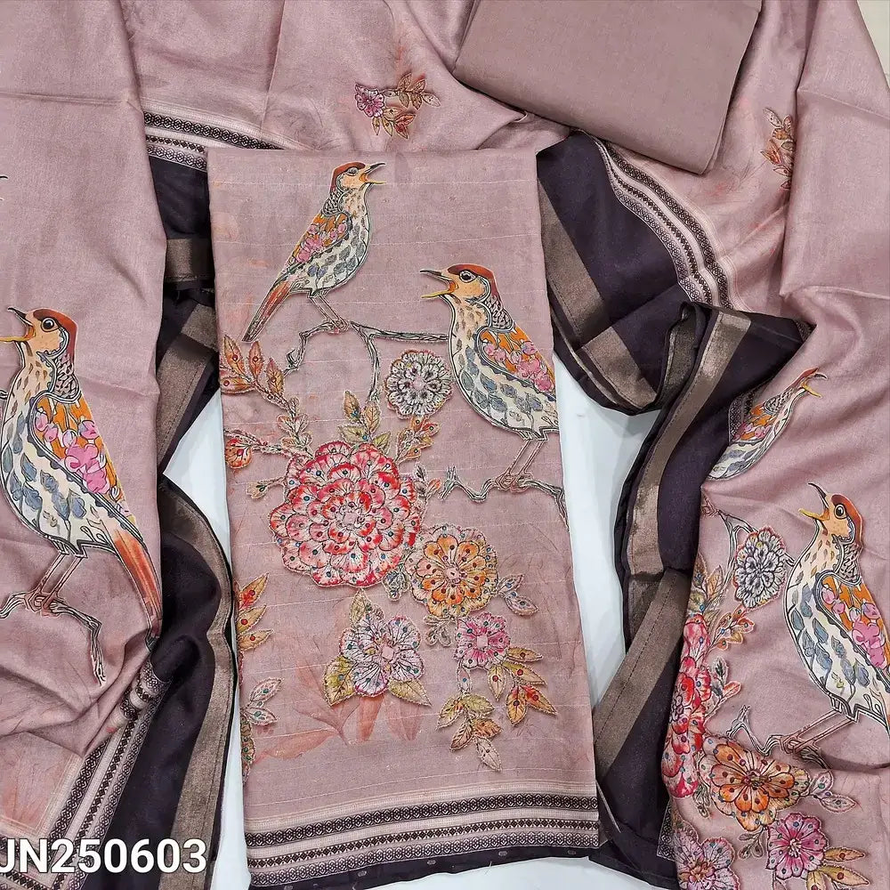 Onion pink digital printed silk cotton salwar material jn250603-Neidhal