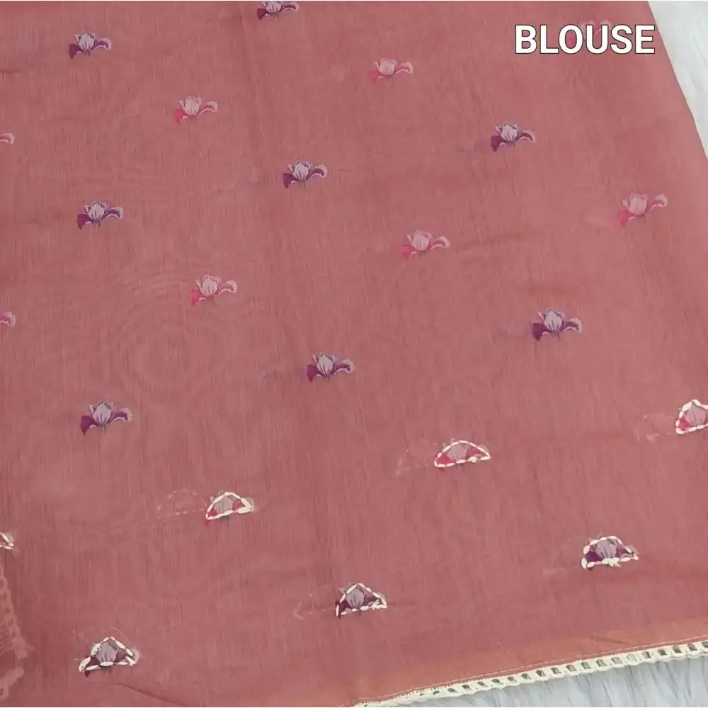 Onion pink digital printed soft silk cotton saree ns207-Neidhal