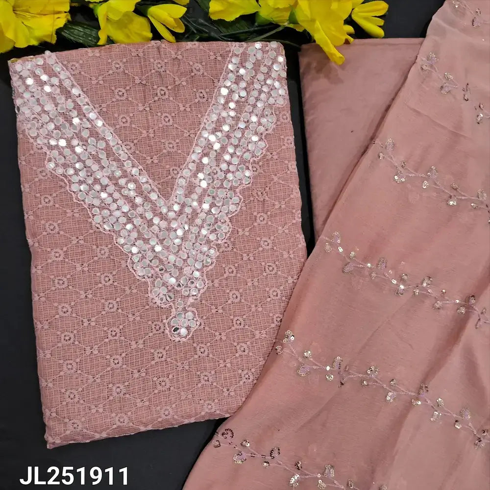 Onion pink fancy kota silk cotton salwar material jl251911-Neidhal