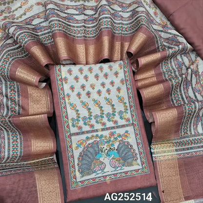 Onion pink fancy slub silk cotton salwar material ag252514 Neidhal