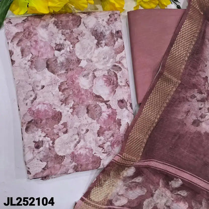 Onion pink floral printed fancy silk cotton salwar material jl252104-Neidhal