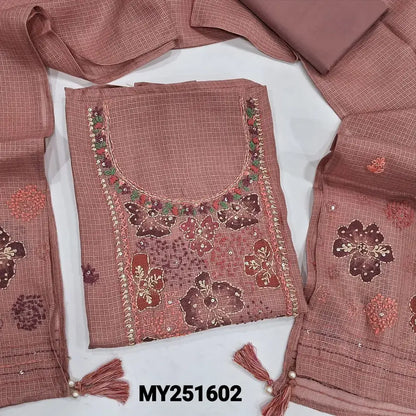 Onion pink kota silk cotton salwar material my251602-Neidhal