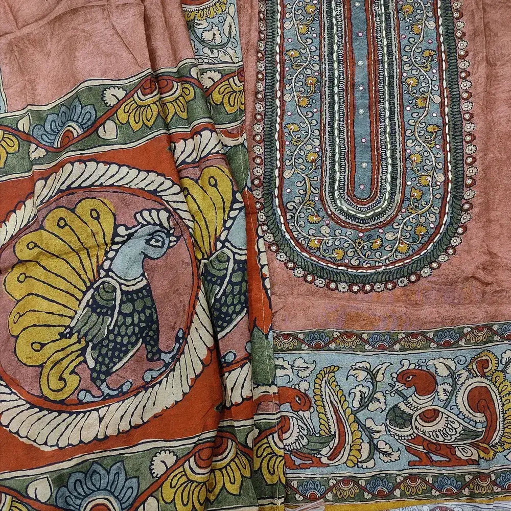 Onion pink printed dola silk salwar material ap251106-Neidhal