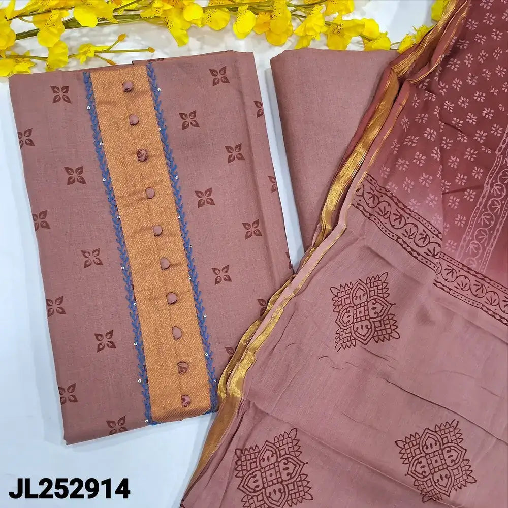 Onion pink printed soft handloom cotton salwar material jl252914-Neidhal