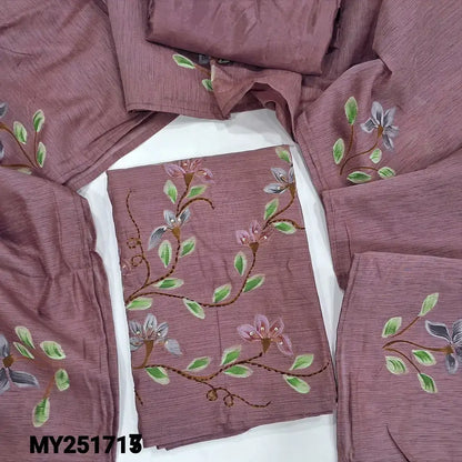 Onion pink slub silk cotton salwar material my251717-Neidhal