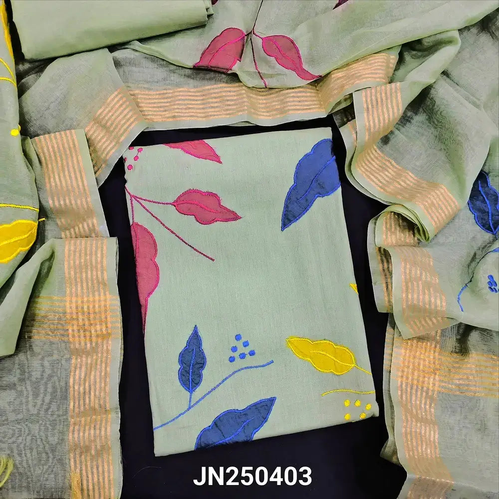 Pale green designer cotton salwar material jn250403-Neidhal