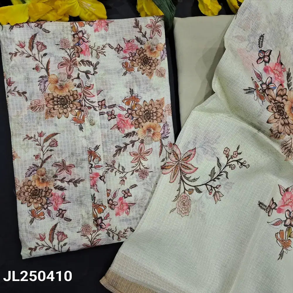 Pale green floral printed fancy kota silk cotton salwar material jl250410-Neidhal