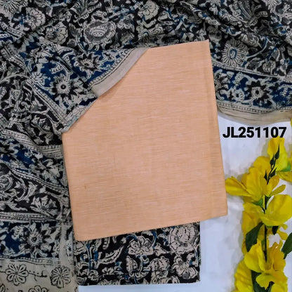 Pale peach premium handloom cotton salwar material jl251107-Neidhal