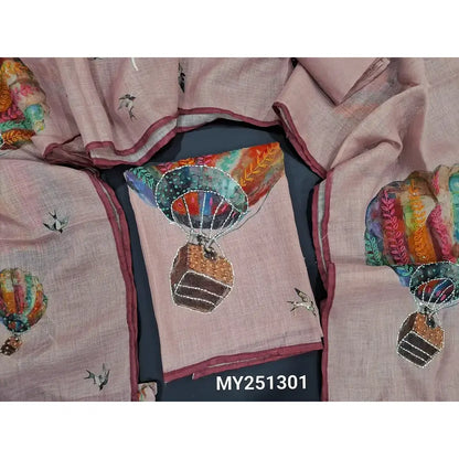 pale pink digital printed linen salwar material my251301-Neidhal