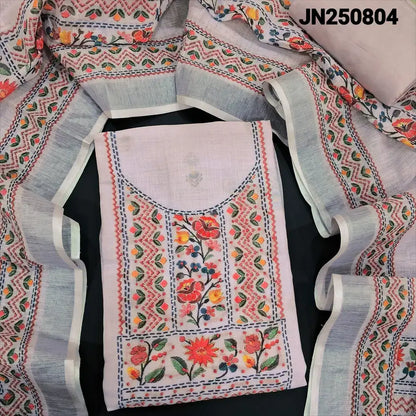 Pale pink digital printed semi linen salwar material jn250804-Neidhal