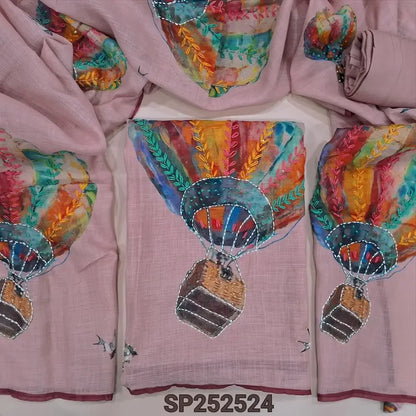 Pale pink printed premium linen salwar material SP252522-Neidhal