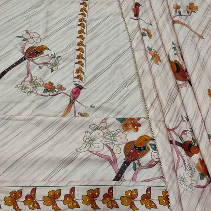 Pale pink printed semi linen salwar material mr252515-Neidhal