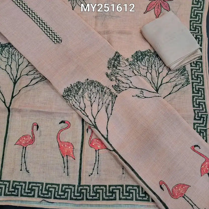 Pale pink tissue linen salwar material my251612-Neidhal