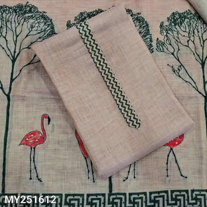 Pale pink tissue linen salwar material my251612-Neidhal