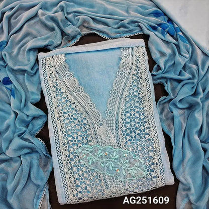 Pastel blue crinkled jimmy choo salwar material ag251609-Neidhal