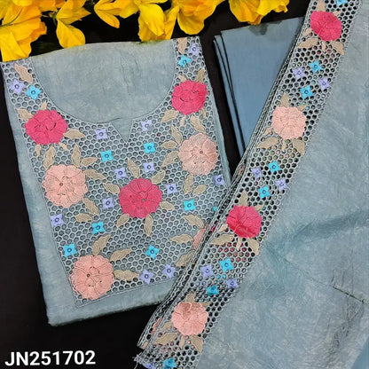 Pastel blue crinkled jimmy choo salwar material jn251702-Neidhal