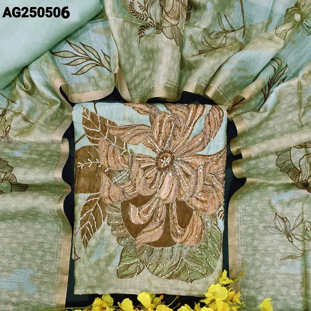 Pastel blue designer digital printed silk cotton salwar material ag250506-Neidhal