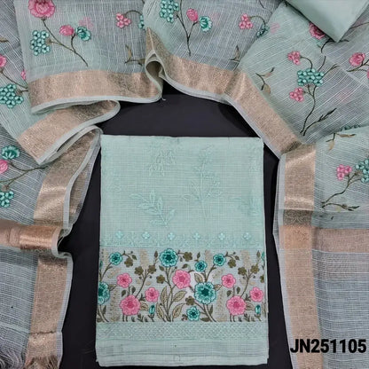Pastel blue designer kota silk cotton salwar material jn251105-Neidhal