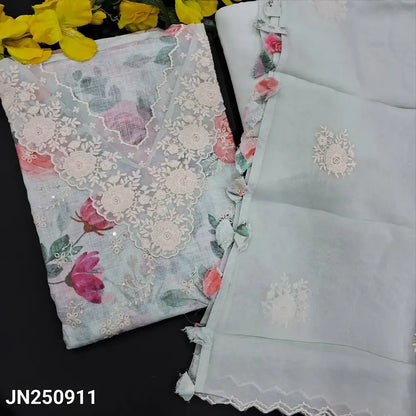 Pastel blue designer printed pure linen salwar material jn250911-Neidhal