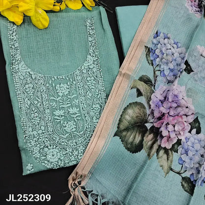 Pastel blue designer pure kota salwar material jl252309-Neidhal