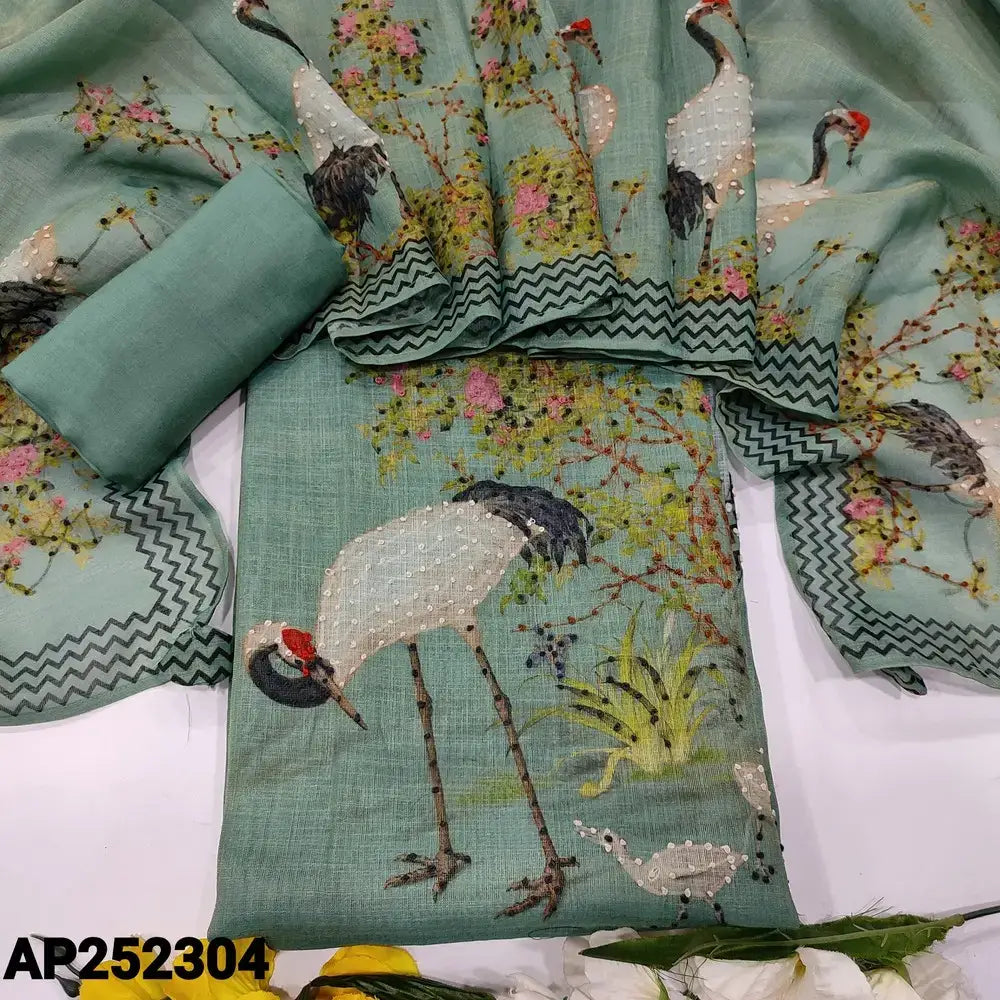 Pastel blue designer tissue linen salwar material ap252304-Neidhal