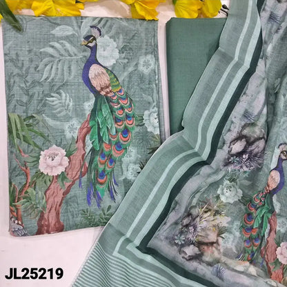 Pastel blue digital printed semi linen salwar material jl252119-Neidhal