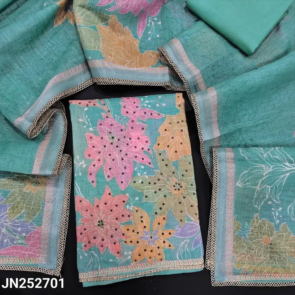 Pastel blue digital printed semi linen salwar material jn252701-Neidhal