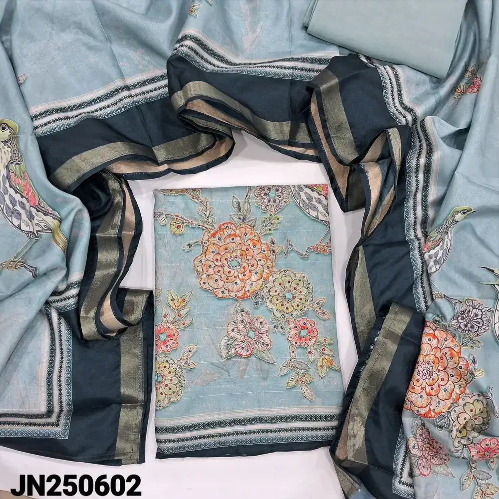 Pastel blue digital printed silk cotton salwar material jn250602-Neidhal