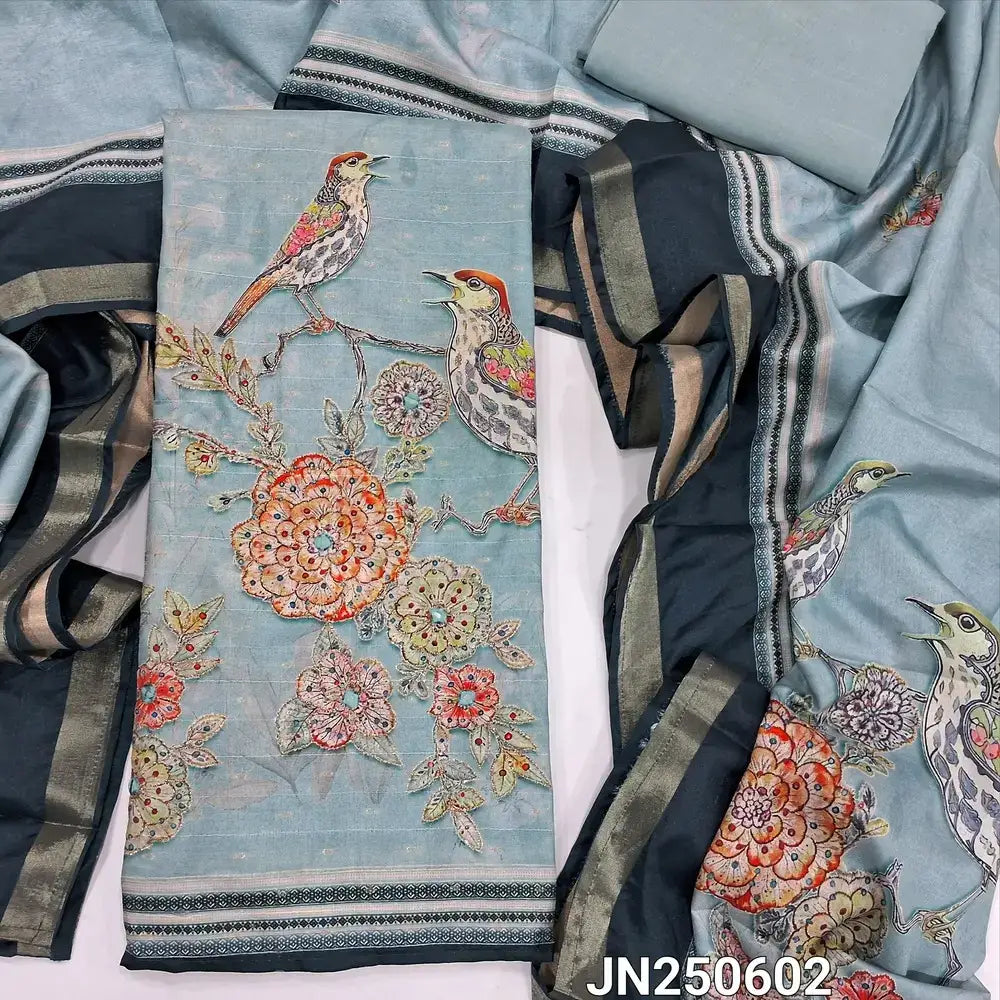 Pastel blue digital printed silk cotton salwar material jn250602-Neidhal