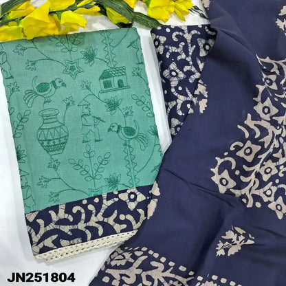 Pastel blue embroidered cotton salwar material jn251804-Neidhal