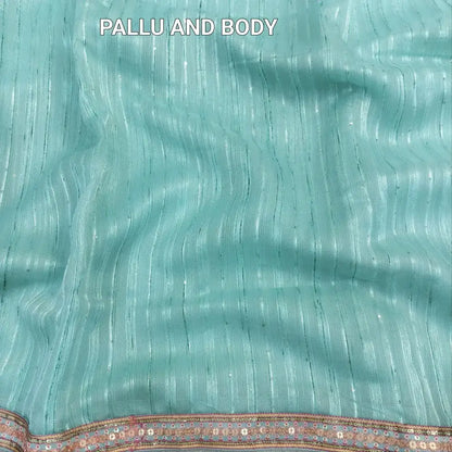Pastel blue fancy organza designer saree ws1323-Neidhal
