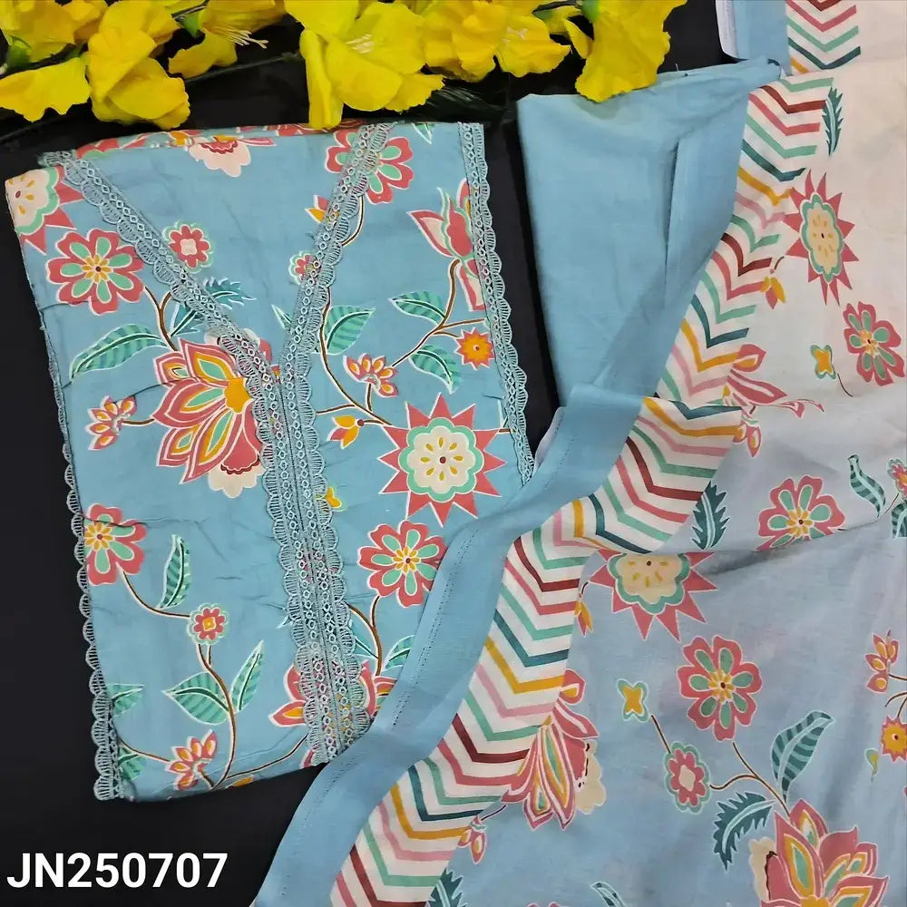 Pastel blue floral printed soft cotton salwar material jn250707-Neidhal