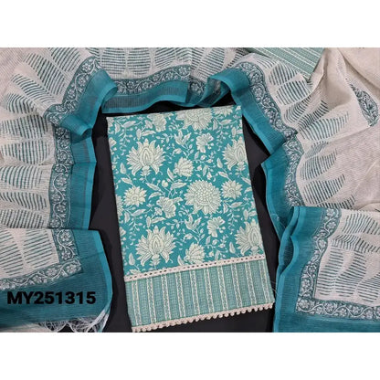 Pastel blue floral printed soft cotton salwar material my251315-Neidhal