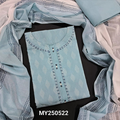 Pastel blue jakard cotton salwar material my250622-Neidhal