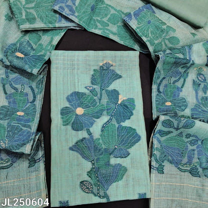 Pastel blue jamdani woven silk cotton salwar material jl250604-Neidhal