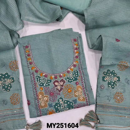 Pastel blue kota silk cotton salwar material my251604-Neidhal